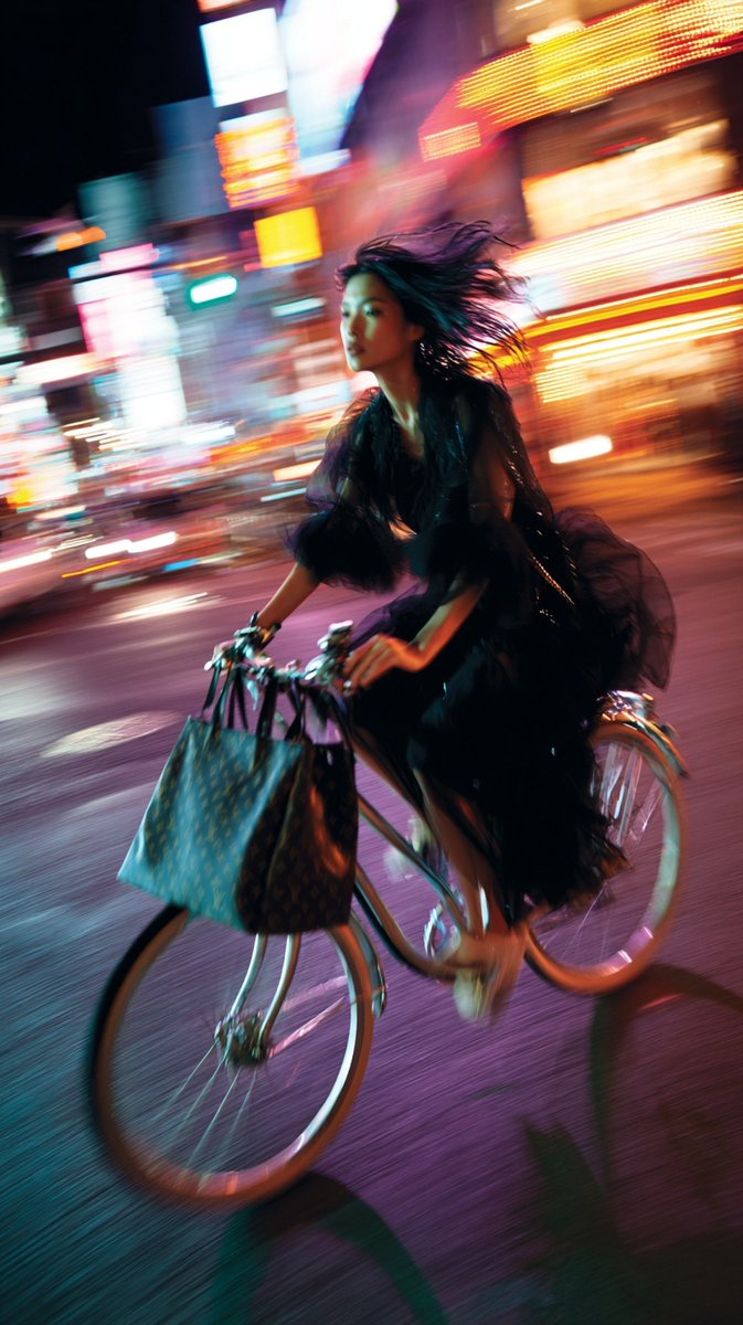 ryo1_74's tweet photo. 夜に駆ける。お惣菜を買うか、自炊するか。
#bycycle #night #AIart https://t.co/vT4BGARk4f