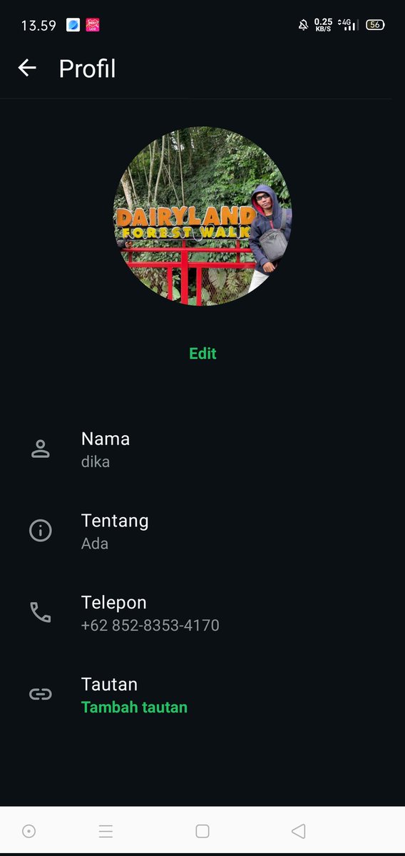 DikaSetianto's tweet photo. Chat wa aku https://t.co/jGs8Z4MUhA