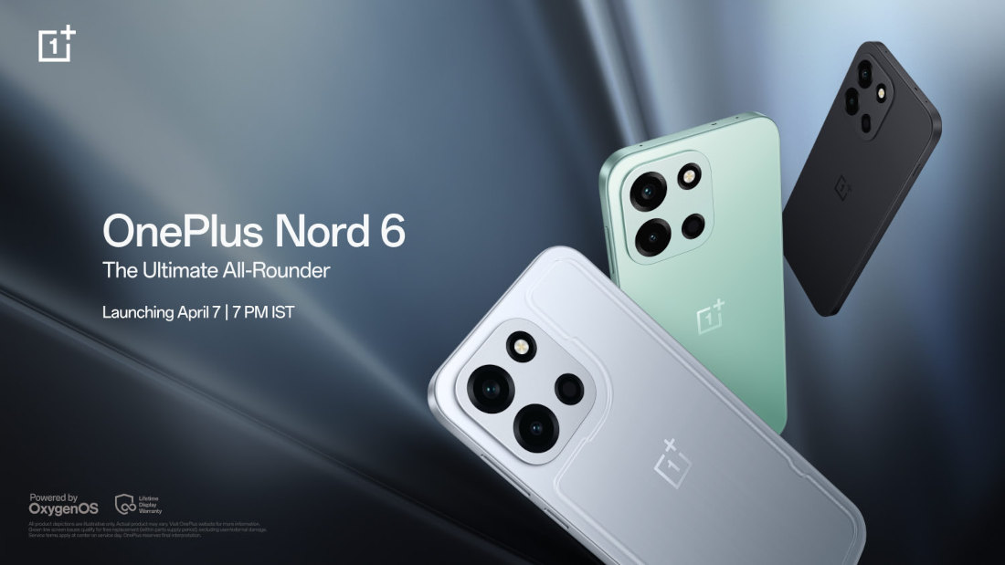 FoneArena's tweet photo. OnePlus Nord 6 with 1.5K 165Hz AMOLED display, Snapdragon 8s Gen 4, 9000mAh battery to launch in India on April 7th https://t.co/BqmgRg7CQ8 #OnePlusNord6 #Nord6 https://t.co/yLX0wDi4lh