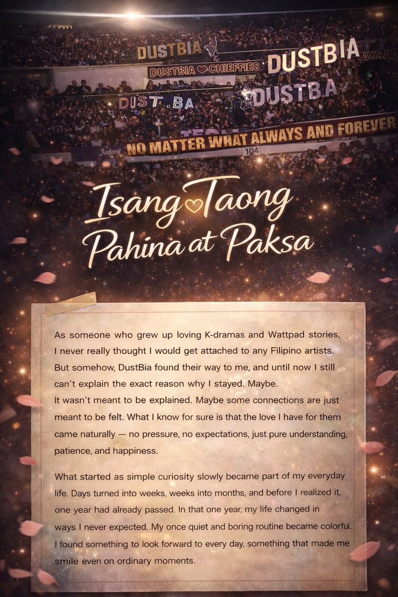 GIEANN1812's tweet photo. @YJoyieeeee 365 days of supporting
365 days of kilig, iyak, tawanan, at puyatan
365 days of finding people who became my comfort and my family

This fandom became part of my story
And I will always choose this journey again

Ang ating kwento ay patuloy na isinusulat.
#DustBia #FanSinceDay1 https://t.co/QV2kChvRxW