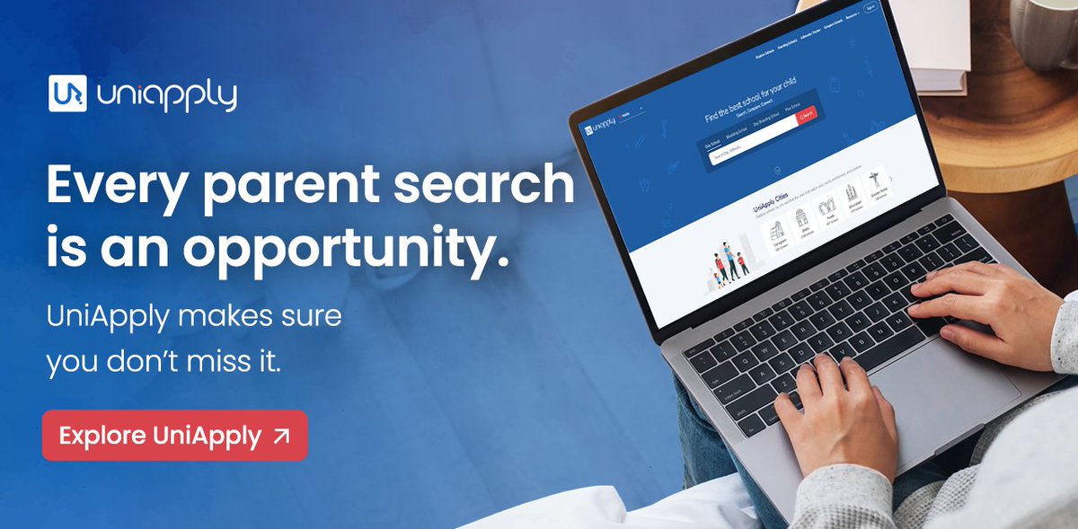 UniApplyIndia's tweet photo. Every parent search is a signal of intent. UniApply ensures your school is visible at the moment it matters most, helping you capture high-intent inquiries and turn them into admissions. Know more: https://t.co/6FbMZvQz7z https://t.co/YRGGRJkGMw