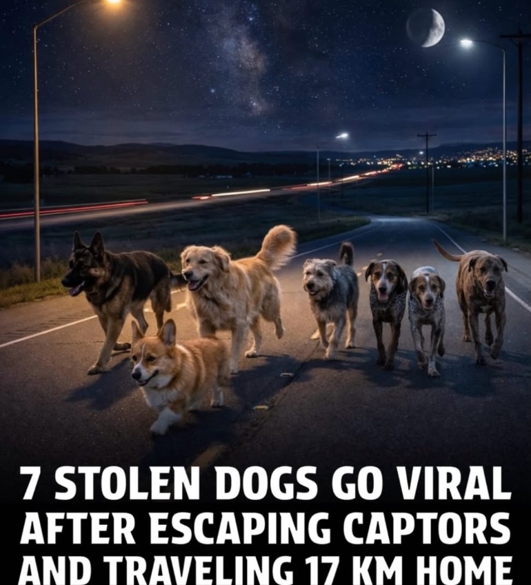 Meanwhile somewhere in China, 7 dogs escaped from the truck after they were stolen from their owners, escaped and walked 10 miles to go home to their owners (they are from the same neighborhood). It was led by a Corgi (breed known for its ability to find their way home and herd