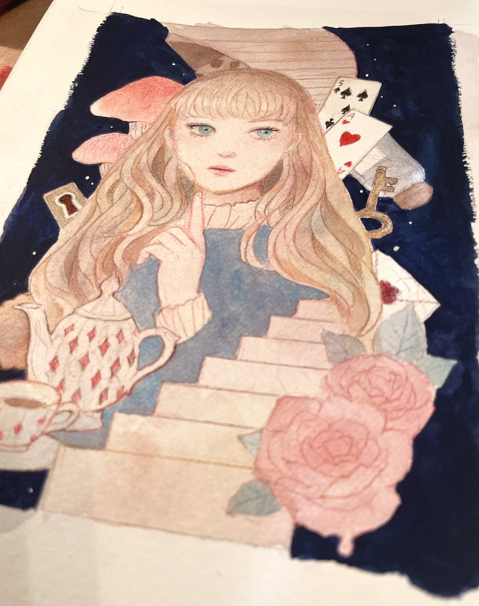 枯葉庭園🌿画材研究ブログ、透明水彩 tweet media