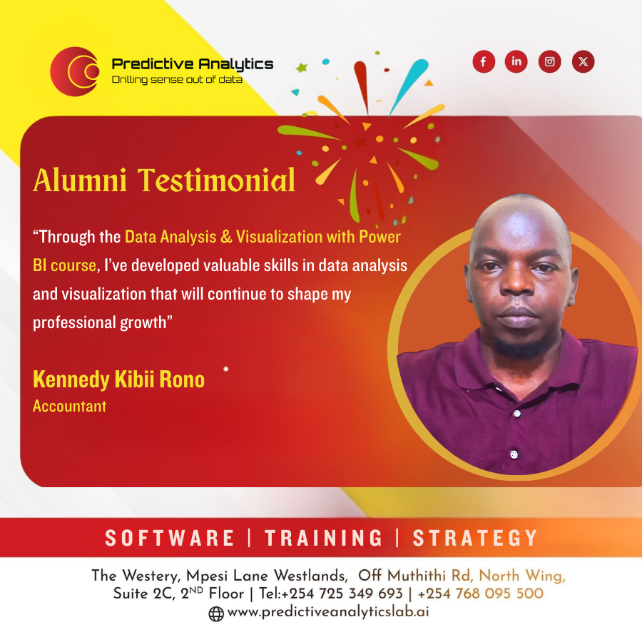 Kennedy's experience highlights how learning Power BI can unlock practical skills that impact your career growth. From understanding trends to communicating insights clearly, these are skills every modern professional needs. Get started here: predictiveanalyticslab.ai/excel-for-data…

#PowerBI