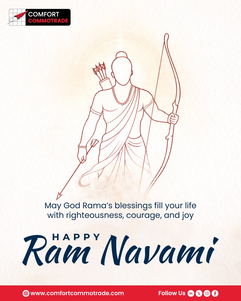 ComfortCommo's tweet photo. May God Rama’s blessings fill your life with righteousness, courage, and joy. 🙏✨ Wishing you peace, harmony, and happiness. Happy Ram Navami!

#HappyRamNavami #ComfortCommotrade #DivineBlessings #PeaceAndHarmony #FestiveJoy https://t.co/cAafJHGEGd