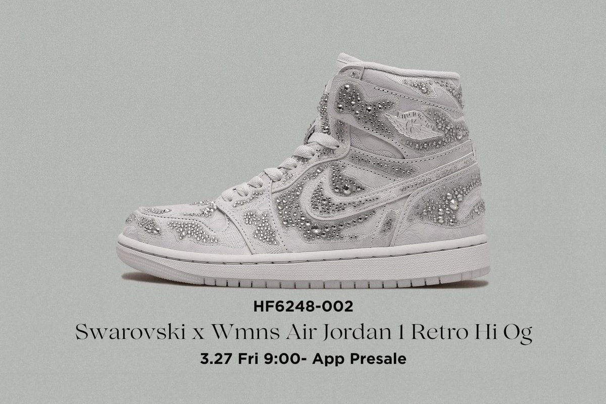 2026年 3/25 発売】 Swarovski × NIKE AIR JORDAN 1 HIGH OG 