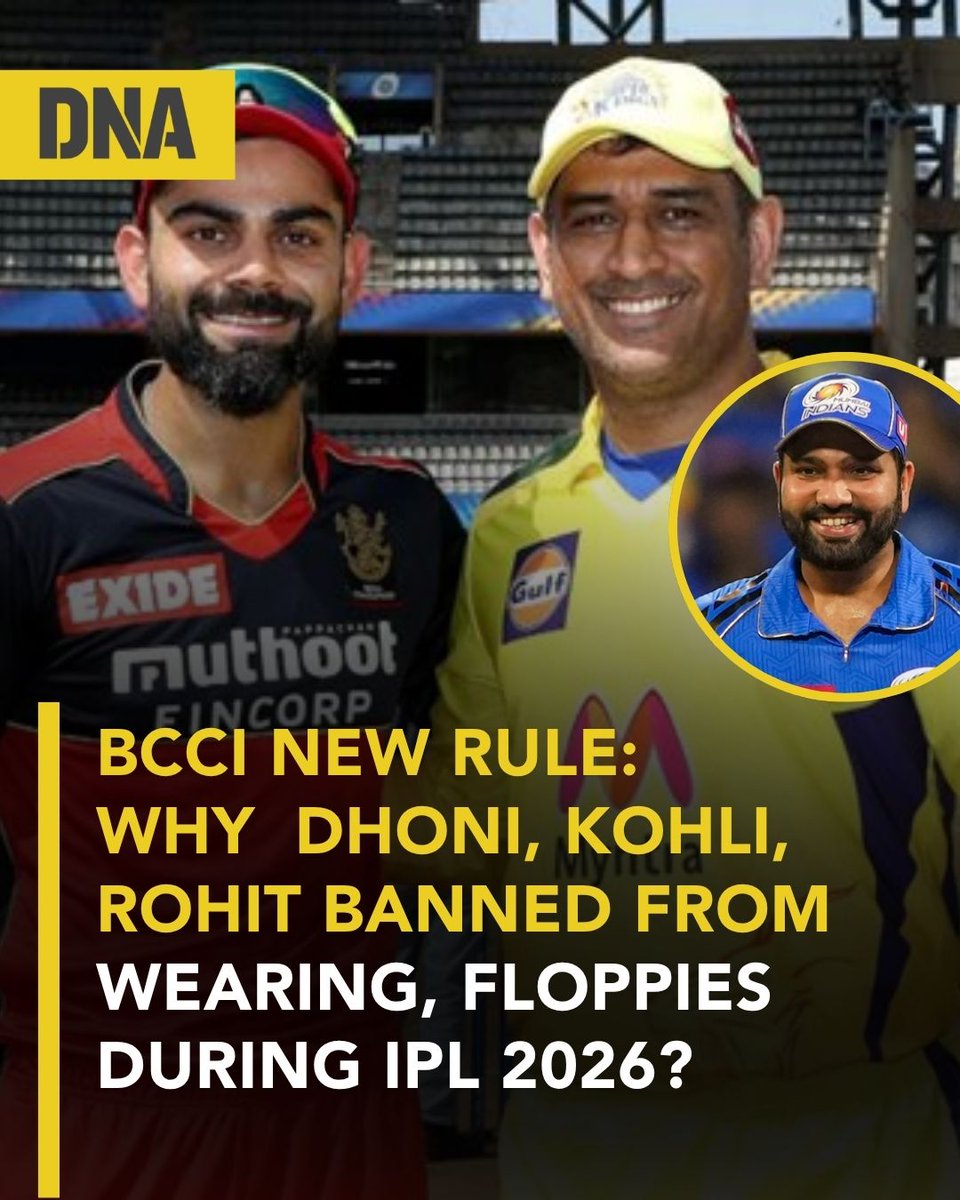 dna's tweet image. The Board of Control for Cricket in India (BCCI) has introduced a set of guidelines for the upcoming IPL 2026 season, aiming to maintain discipline and ensure a smooth tournament.

Read Here: dnaindia.com/sports/report-…

#DNAUpdates | #BCCI | #MSDhoni | #ViratKohli | #RohitSharma |