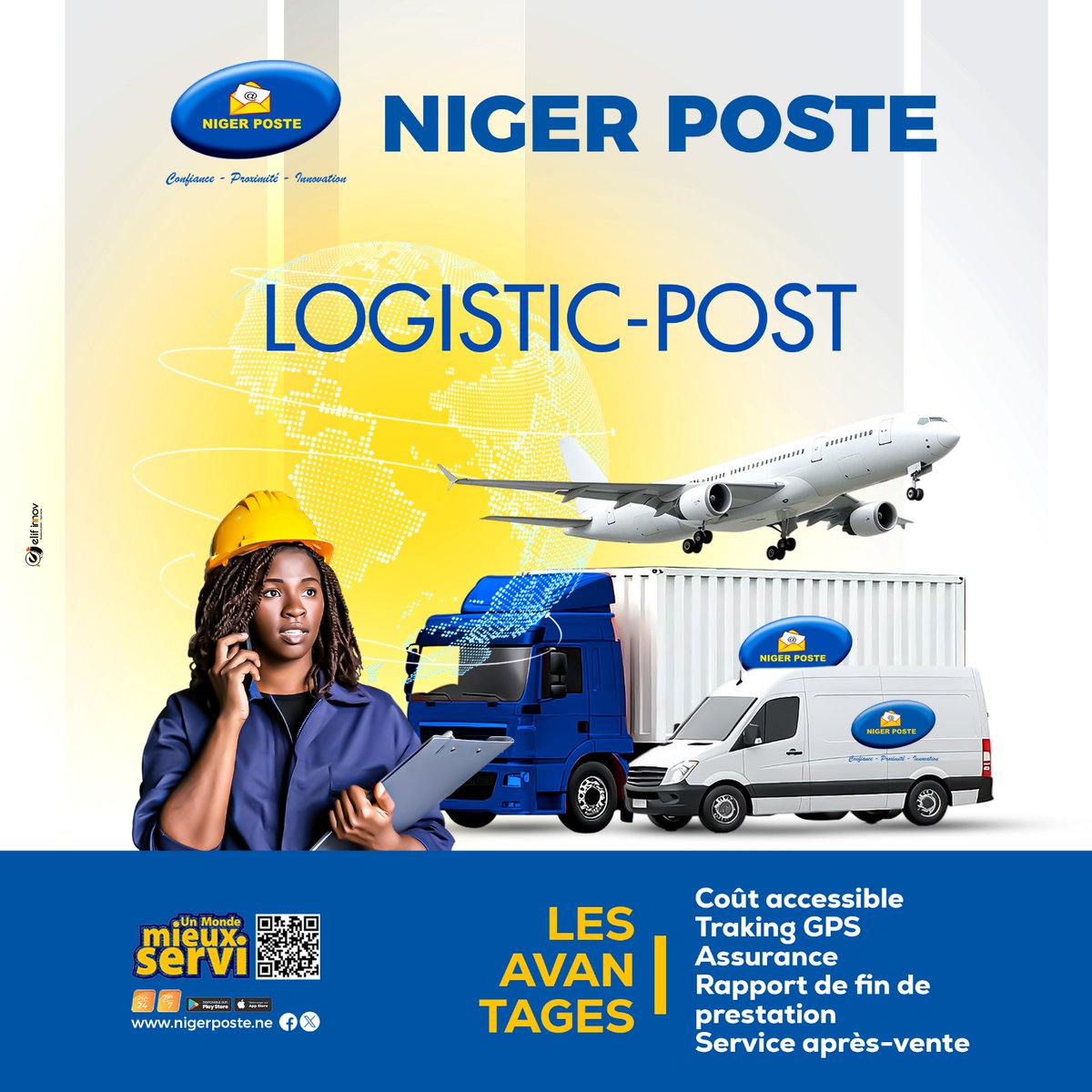NigerPoste's tweet photo. #Logistic_Post

Le savez-vous ?

Pour tout traitement de vos marchandises et acheminement de vos colis, déménagements, ou toute opération logistique, faites appel à Niger Poste, le service Logistic Post vous gère ces tâches en toute tranquillité.

#LogisticPost
#UnMondeMieuxServi https://t.co/qXt8b3WFQY