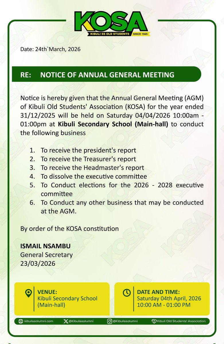 Kibuli Old Students' Association - KOSA tweet media