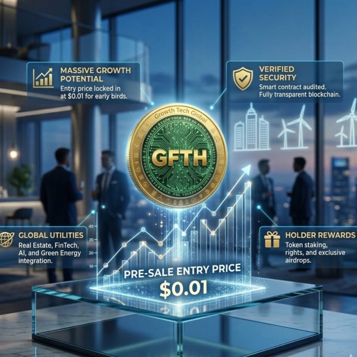 GrowfTech's tweet photo. 🚀 GFTH Pre-Sale is LIVE!
Get in early at just $0.01 💎
🌍 Real-world use: Real Estate | FinTech | AI | Green Energy
🛡️ Audited &amp; secure
📈 Huge growth potential

🔗 https://t.co/HSqnrGaDod
📢 https://t.co/iXlyFmmYxx

#GFTH #GrowTechGlobal #Crypto #CryptoPresale #Blockchain https://t.co/AtmiTKWQEJ