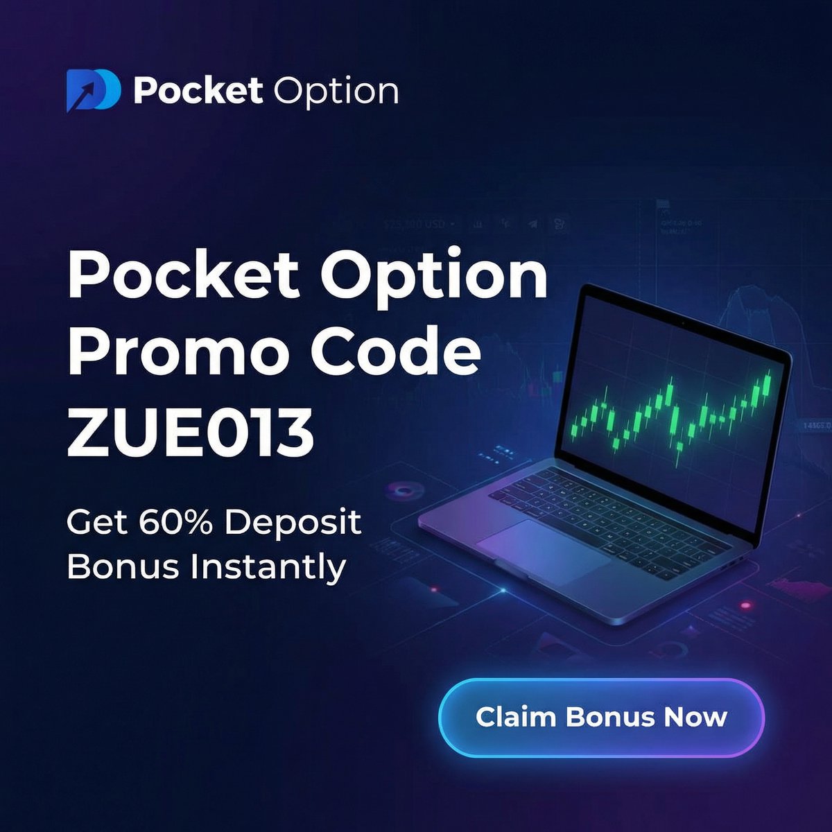 Pocket Option promo code tweet media