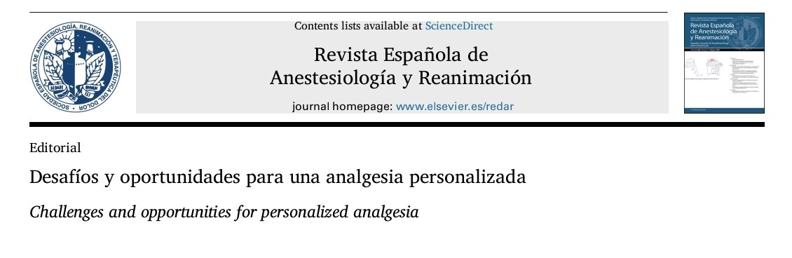 Revista Española de Anestesiología y Reanimación tweet media