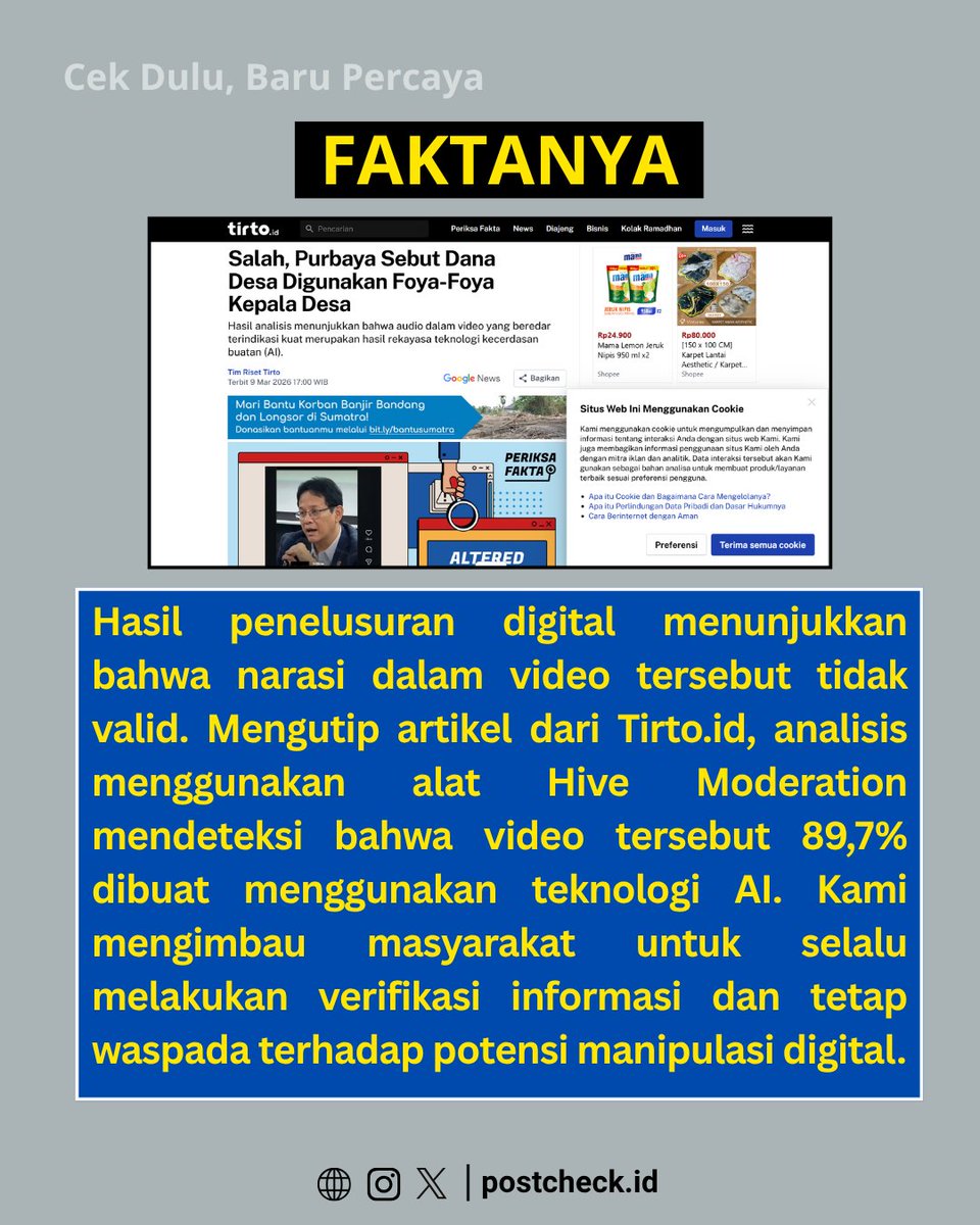 Postcheck.id tweet media