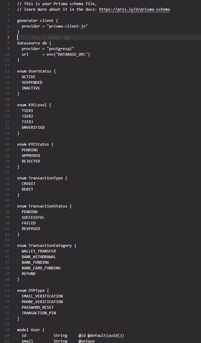 I_codeDev's tweet photo. Building a secure &amp; Scalable wallet API from Scratch. 
Starting with the foundation:
- Prisma ORM + PostgreSQL setup
- 7 database models designed
- Express server configured
- ES6 modules throughout
#nodejs #expressjs #backendDevelopment #walletAPI #paymentsystem https://t.co/oPGp6Tbmoq