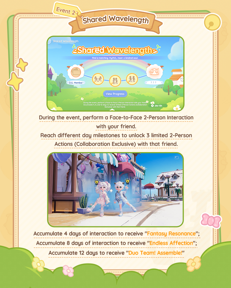 Heartopia × Pleasant Goat and Big Big Wolf Collaboration Event Introduction

Pleasant Goat and Big Big Wolf Collaboration will run from March 28 till April 26. The sheepies and wolfies are waiting for you at the Green Green Grassland to start the rescue together! 🐾
D.G. Members