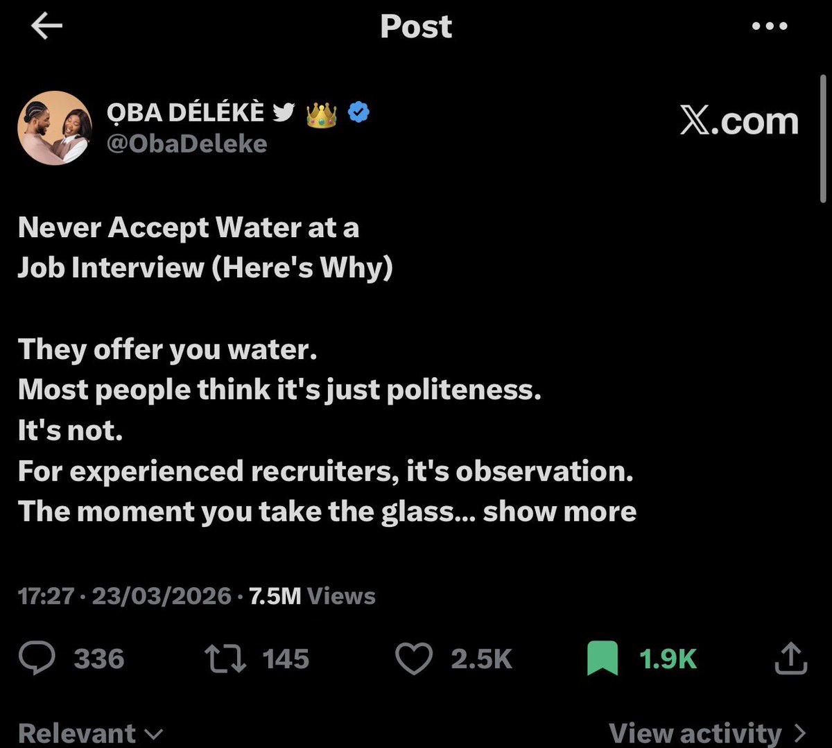 ỌBA DÉLÉKÈ  👑 tweet media