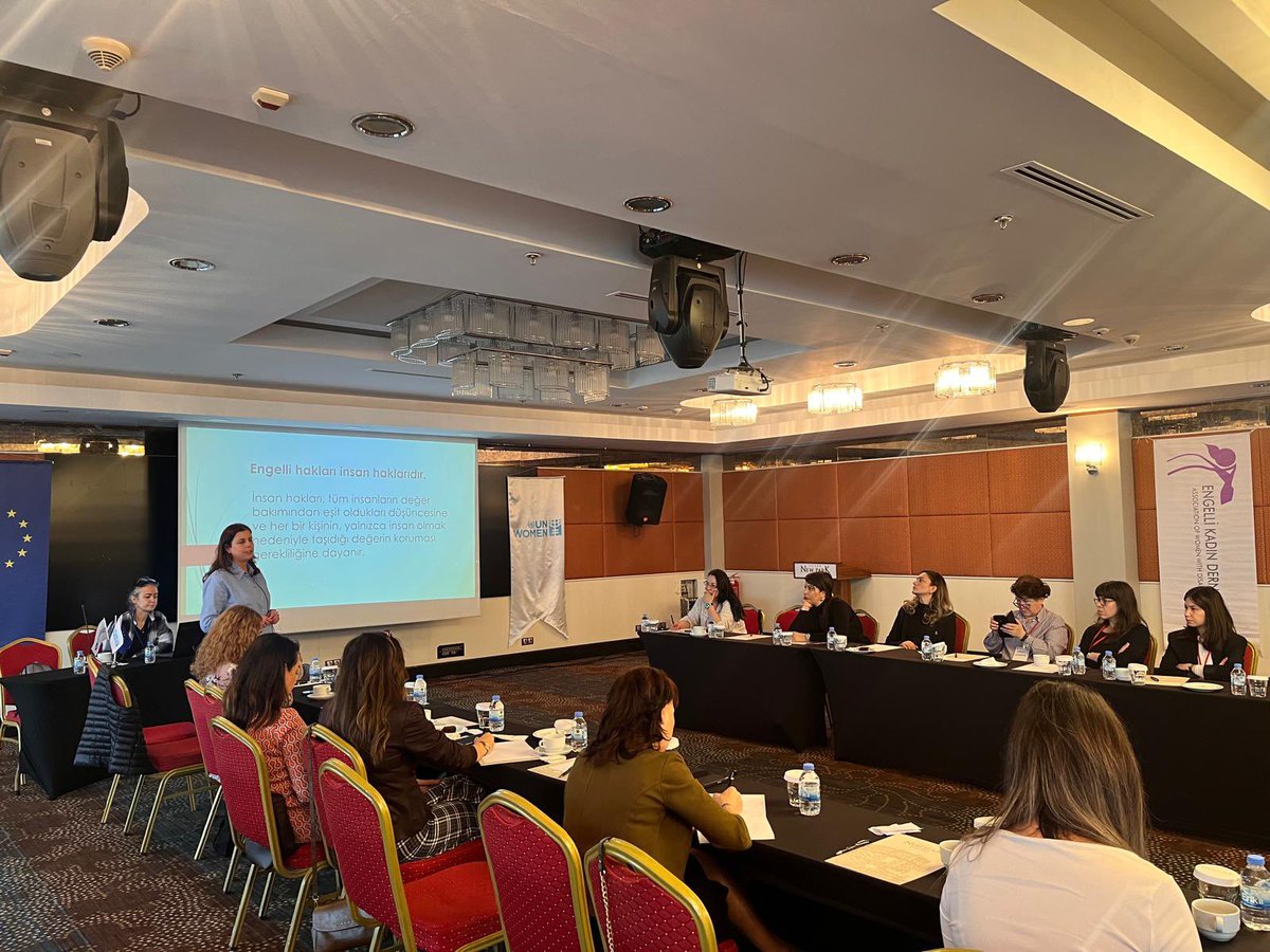 eng_kad's tweet photo. Engelli Kadınların Hakları ve Güvenlikleri için Güçlenmesi Projesi Saha Çalışanları Atölye Programımızın ikinci gününde “İnsan Hakları Bağlamında Engelliliğe Dayalı Ayrımcılık” oturumu ile devam ediyoruz. 24 Mart 2026/Ankara @unwomenturkiye https://t.co/oNdYnGRCED