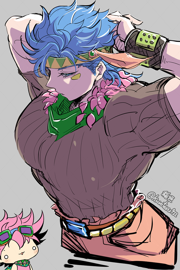 シーザー・アントニオ・ツェペリ ,ジョセフ・ジョースター ,ジョセフ・ジョースター 「ベラシーちゃん、ニウムちゃんときてこの子何て呼ぼうかしら。マガジンちゃんだと出版」|稲垣のイラスト