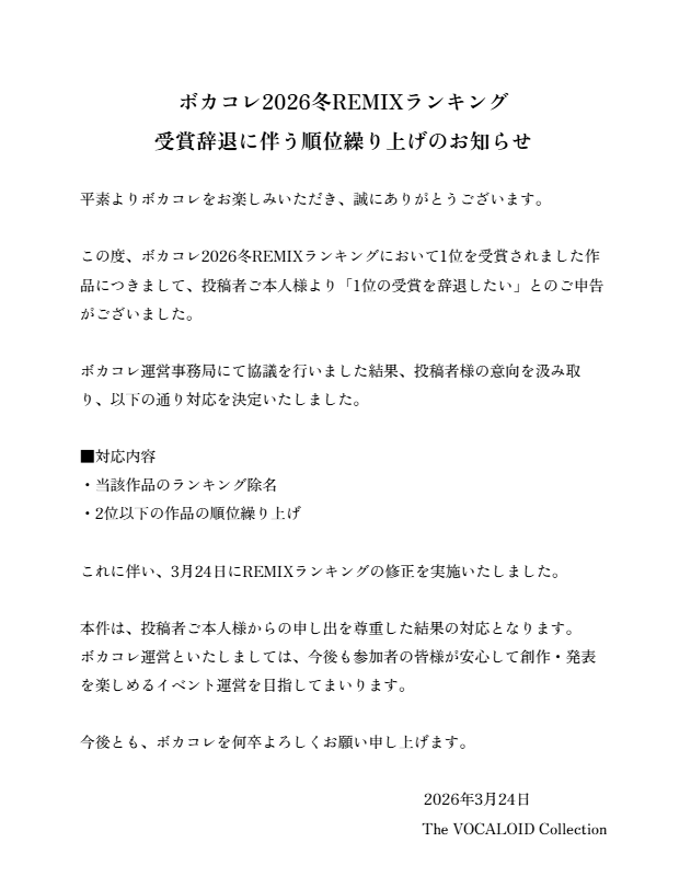 ボカコレ＠次回開催は2026年8月20日 (木)〜24日(月) tweet media
