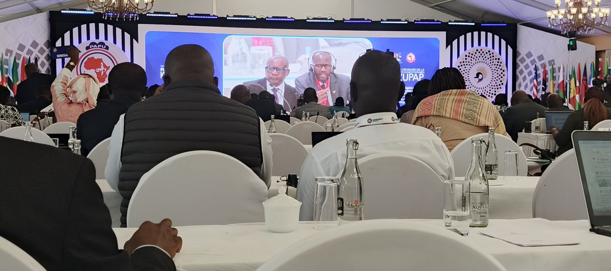 GideonSsekidde's tweet photo. Tech decisions are happening now. The PAPU delegates are going through the draft resolution on operations and technology matters.#GoldenPosts @papuafrica @UCC_ED @GovUganda @MoICT_Ug #PAPUConference #TechForProgress https://t.co/PiRcl8OTas