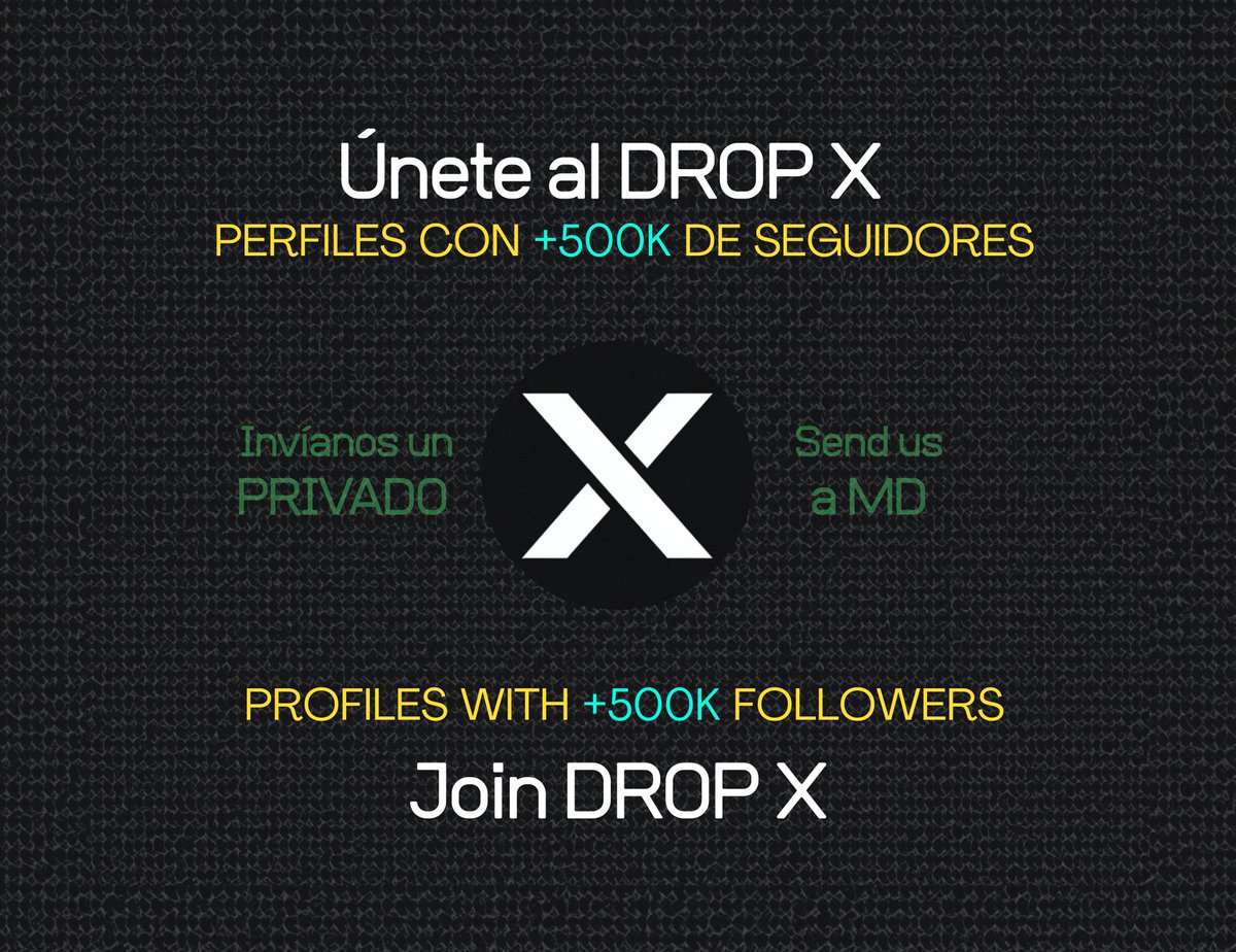 DR0P +500K FOLLOWERS tweet media