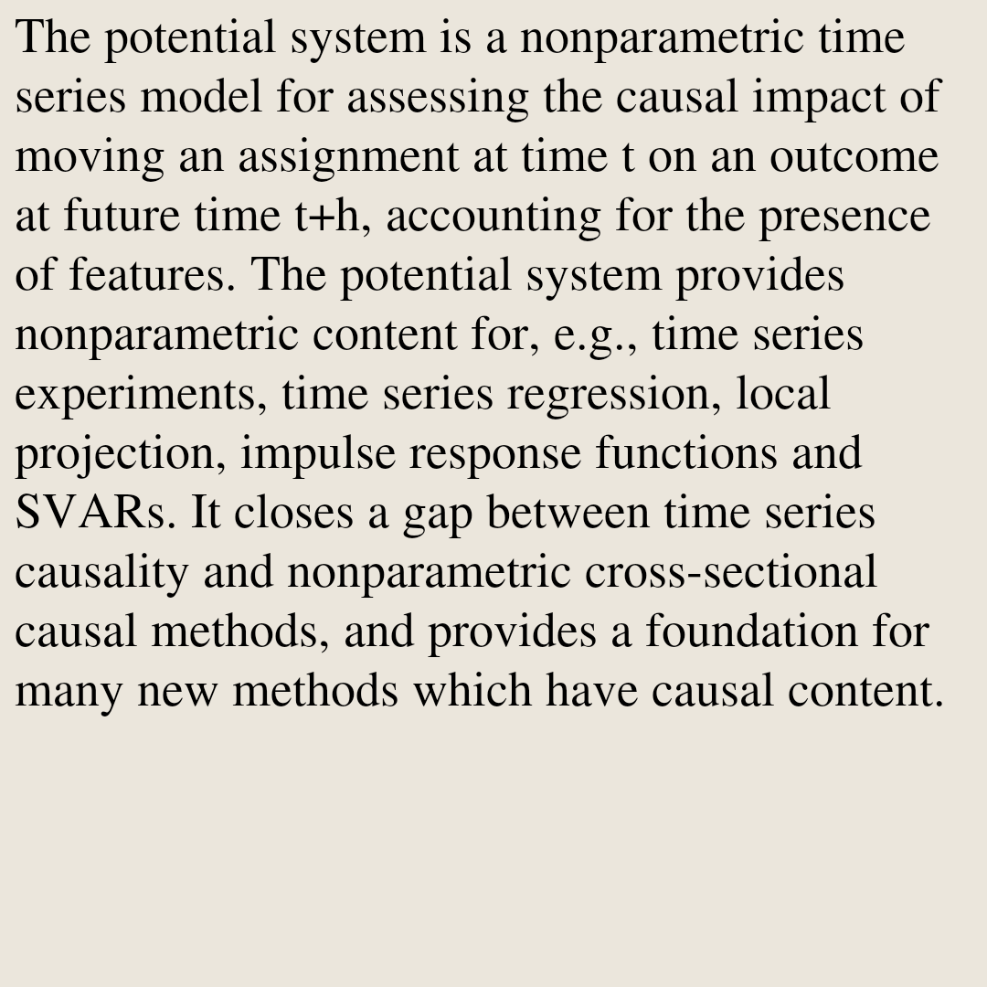 eBlogs's tweet photo. When are time series predictions causal? The potential system and dynamic causal effects

Jacob Carlson, Neil Shephard
https://t.co/mGW3O5nxy2 [𝚎𝚌𝚘𝚗.𝙴𝙼 𝚜𝚝𝚊𝚝.𝙼𝙴] https://t.co/UvRxLQlAi9