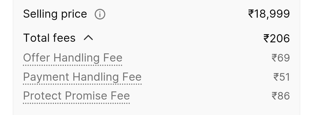 rahul29india's tweet photo. @amazonIN @Flipkart.  Ab to hadh ho gayi hai! 😡
₹18,999 ke product par ₹206 tak ke hidden charges?
Offer fee, payment fee, protection fee ke naam par seedha loot!
Yeh videsi companies India me business kam, aur customers/sellers ko lootna zyada kar rahi hain. https://t.co/Vbpq07ZWNP