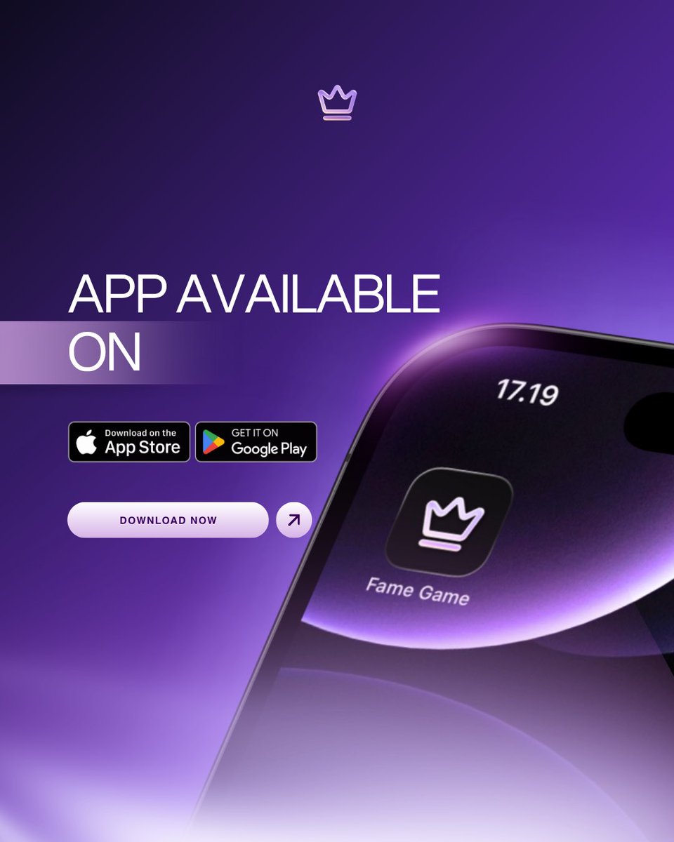 It’s live 🚀

Fame Game is now available on App Store &amp; Android 📱  

Watching a live is good.
Being part of it is better.  

Challenges, 1v1s, tournaments…  
Your community doesn’t just watch anymore, they play with you 🔥 

So, what are you waiting for? 👀