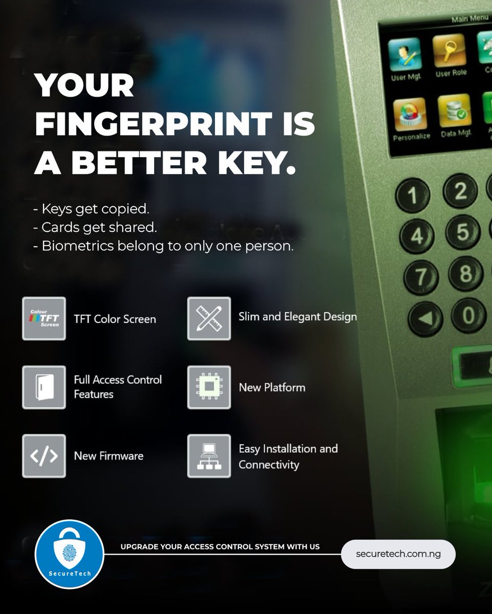 Biometric access control removes guesswork from security.
Only authorized people get in, and every entry is recorded.