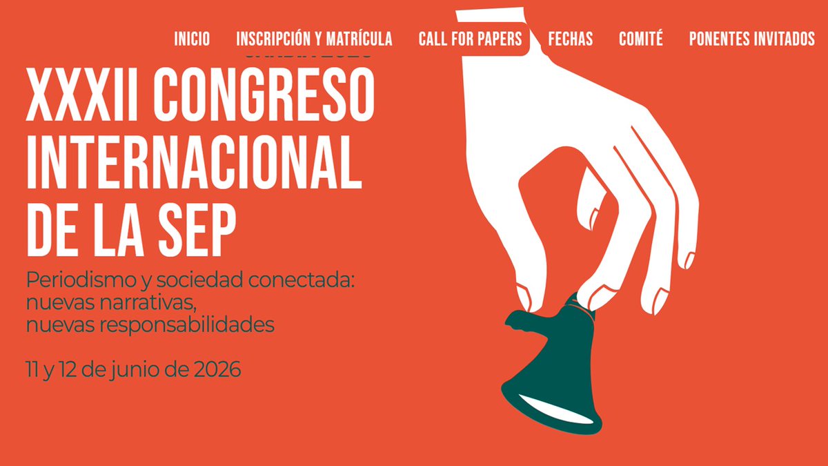 jagaraviles's tweet photo. No te pierdas el congreso de la Sociedad Española de Periodística @SepPeriodistica en la @UPV en Gandia.
Un foro de primer nivel donde conversar sobre los cambios en la profesión y en la investigación sobre periodismo.
Call for papers hasta el 27 de marzo:
https://t.co/NIxkxx18Np https://t.co/Dtr3l0OjGP