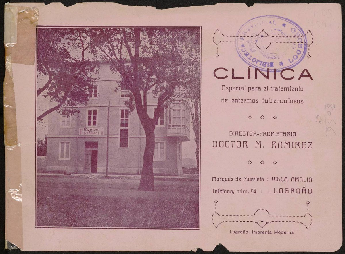 #DiaMundialDeLaTuberculosis
Una de las enfermedades más antiguas… y todavía hoy mata a más de 1 millón de personas al año.
En #BiVirLa te contamos cómo se trataba, diagnosticaba y entendía antes de los antibióticos.
Una historia fascinante. Descúbrela 👇
bibliotecavirtual.larioja.org/bvrioja/es/lis…