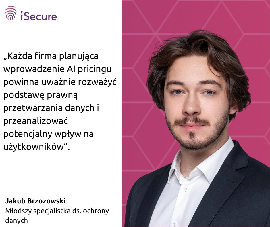 iSecurePL's tweet photo. AI Pricing w E-commerce vs. RODO. O co w tym wszystkim chodzi? Zapraszamy: https://t.co/k2NRxHCDGO https://t.co/F8ELSUPgeh