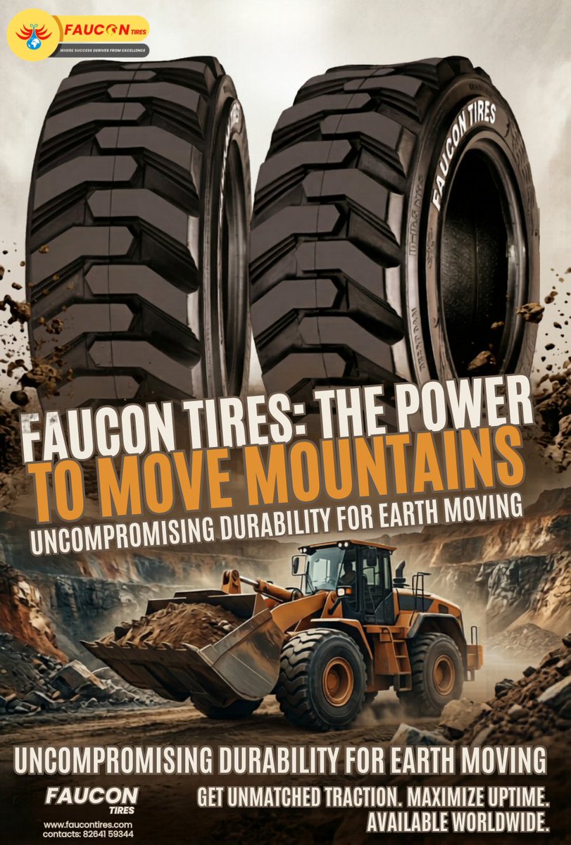 FauconI97681's tweet image. Reinforced sidewalls and cut-resistant compounds protect against jagged rocks and debris, ensuring a longer service life in harsh environments. faucontires.com, www.tyro-india.comPhone / Whatsapp +91-8264159344 Email - faucon@faucontires.com #earthmovers #earthmovertires