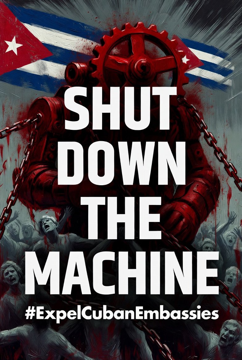 BettyFreeCuban's tweet photo. Communist propaganda isn't harmless—it's weaponized to undermine freedom, glorify oppression. Cuban embassies push it daily. Shut down the machine! #ExpelCubanEmbassies https://t.co/VHFGbexVAj