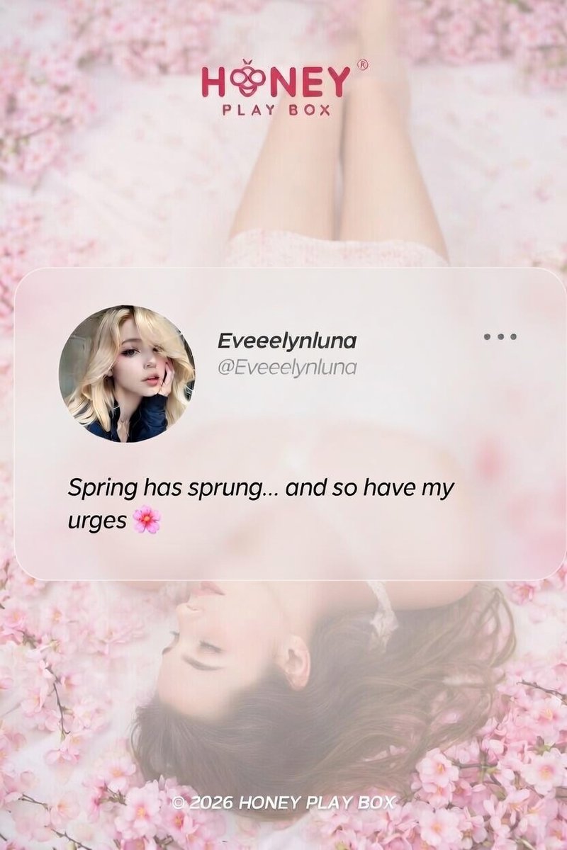 HoneyPlayBox's tweet image. Blame the weather, not me 🌸#Spring #Pleasure