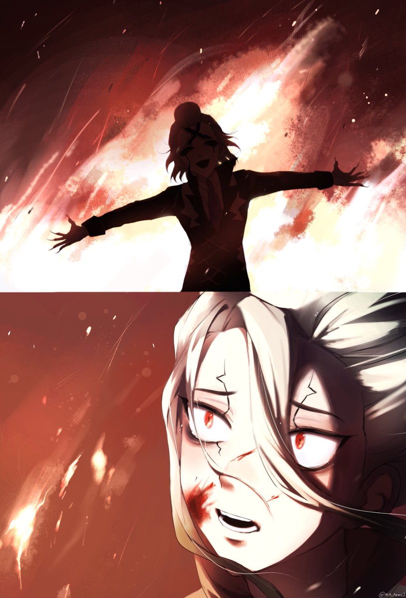 MiA_Aemc2's tweet photo. I'd let the world burn.
This is how it always had to end.
#ゼノ千 #xensen https://t.co/4awBPDRKZy