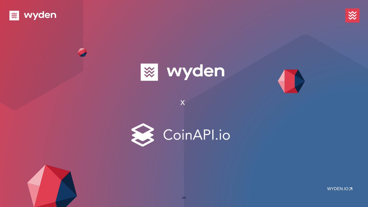 wyden_io's tweet photo. Institutional Crypto Trading Requires More Than Price Feeds
 
For banks and brokers simple price feeds are not enough. Execution quality, liquidity, and market microstructure are critical to managing risk and optimizing trades across fragmented venues.
 
Wyden, in partnership with CoinAPI, provides institutional clients with real-time and historical market data across thousands of assets, enabling smart order routing, accurate valuations, and efficient portfolio management.
 
As crypto markets mature, granular, time‑synchronised data is essential for professional, compliant trading operations.
 
Read more in our article: https://t.co/PfOp2kJqIB