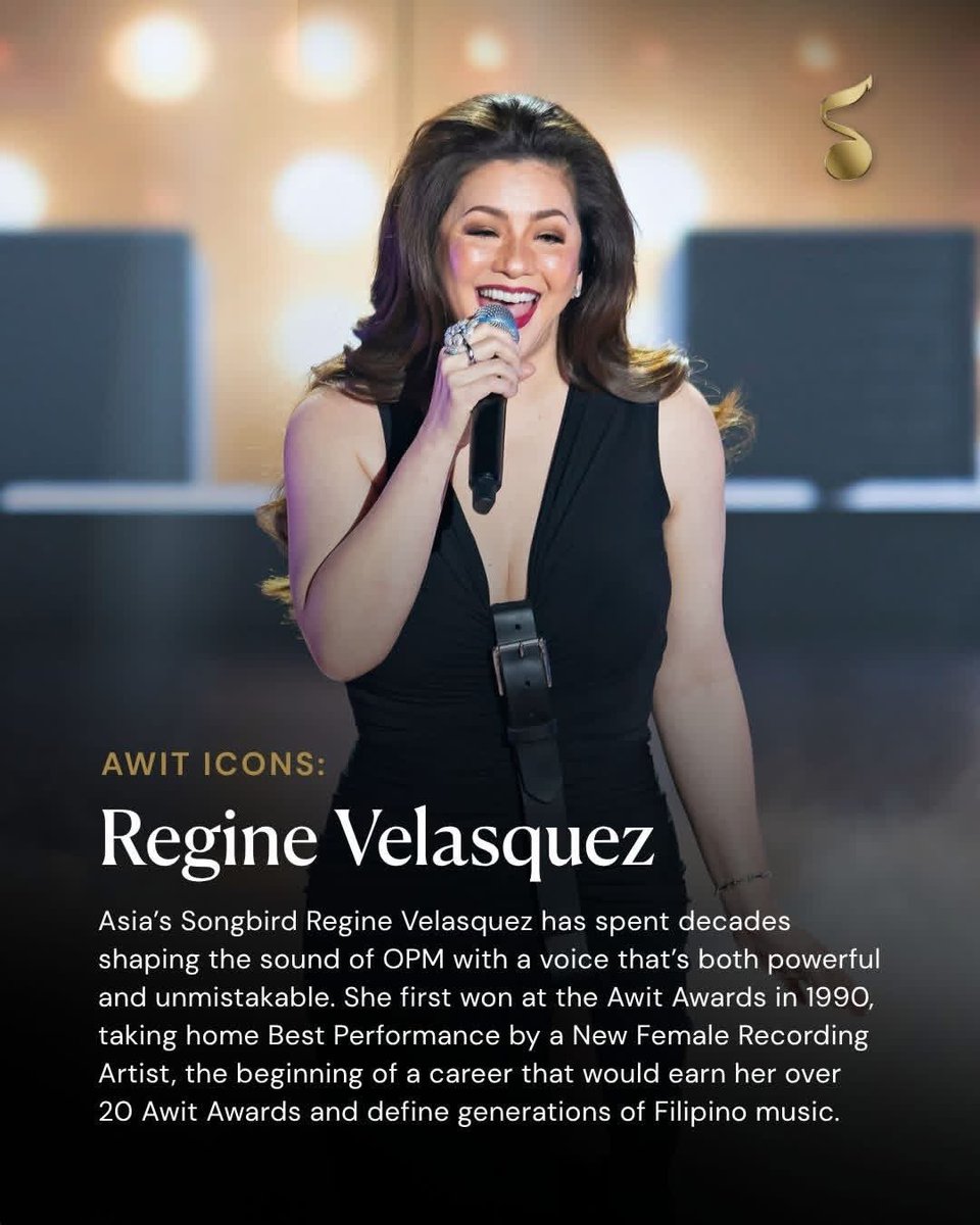 When Asia's Songbird took flight, the OPM scene was never the same.

With over 20 Awit Awards, Regine Velasquez stands as one of the most defining voices in Filipino music.

#AwitAwards #AwitIcons #OPM