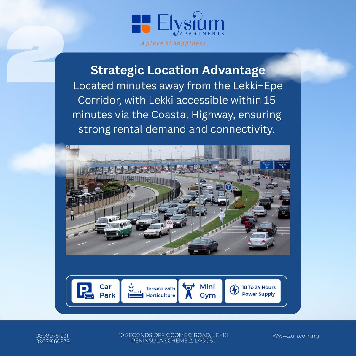 ZUNhomes's tweet photo. ELYSIUM APARTMENTS
Invest in a high-demand Lekki location with strong rental &amp; shortlet returns.
Earn up to ₦500K/monthly
1-Bedroom: ₦50mM | 2-Bedroom: ₦75M
📍 Lekki Peninsula Scheme II https://t.co/QlAzo4IQnN