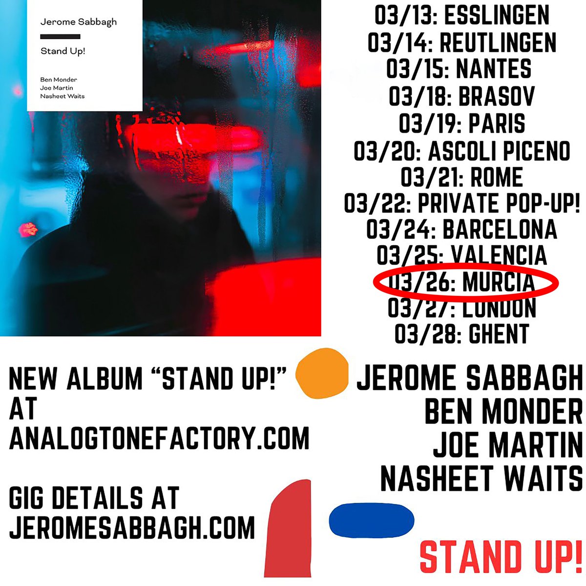 Esta semana y en JUEVES a las 21:00H tenemos uno de los conciertos más importantes de la temporada. 

El saxofonista parisino afincado en NY Jerome Sabbagh visita por primera vez Jazzazza junto a grandes nombres del jazz contemporáneo....