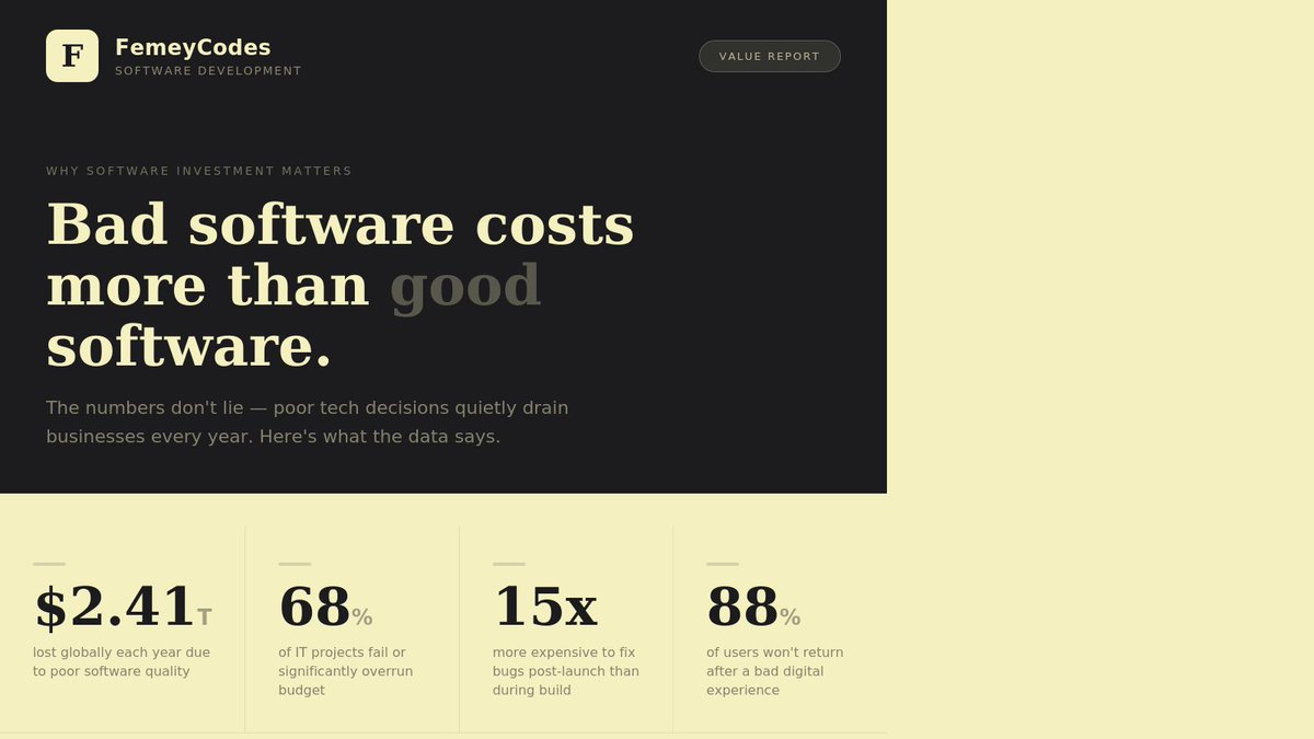 FemeyCodes - Software Development Company (@femey_codes) / Posts / X