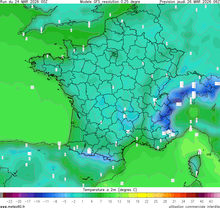 meteo60's tweet image. L'arrivée de la masse d'air froide s'accompagnera d'un risque de #gel plus marqué en plaine. C'est notamment le début de journée de vendredi qui pourrait s'avérer problématique pour la végétation avec un risque de #gelées parfois marquées. 
Carte : meteo60.fr