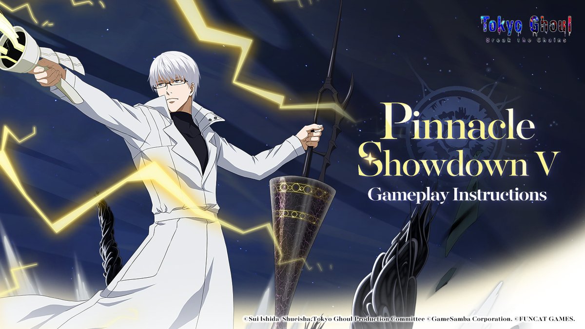 tgbreakthechain's tweet photo. ⚔️ The Season V #PinnacleShowdown – Gameplay Preview

▸ Event Duration: Mar 27 – Apr 10
▸ Requirements: 77 Days Since Launch, Chain Campaign at F200
*All times are based on server time. The EU server follows UTC+2, and the NA server follows UTC-8.
If your server has not yet reached 77 days since launch, please wait for the next session.

Gameplay Instructions
1. [Pinnacle Showdown] is a seasonal cross-server PvP event, consisting of three main phases: Preparation Phase, Advancement Match, and Elimination Match.
2. Elimination Match consists of Revival Rush, Preliminary Round, Revival Round, Breakthrough Match, and Formal Match. Participants each season are randomly matched for multiple 3V3 Gauntlet rounds. Winners advance, losers eliminated; final rankings determined.
*3V3 Gauntlet Round: Both players field 3 teams in sequence. Next team replaces when current is fully defeated. The survⅣing side wins.

▸ Preparation Phase Rules
1. Duration: 3 days, Mar 27, 08:00 – Mar 29, 08:00
2. Players who log in and unlock Pinnacle Showdown auto-register. When this phase ends, [Advancement Match] starts.
3. During Preparation Phase players can view previous Pinnacle Showdown Exchange Shop and redeem items.
4. During Preparation Phase players can view past Pinnacle Showdown Hall of Honor.

▸ Advancement Match Rules
1. Advancement Match: Starts Mar 30, lasts 7 days, daily challenge time: 08:00 – 22:00.
2. Advancement Matches have multiple group stages; players randomly grouped each round.
3. Each round of Advancement Matches opens for challenges at fixed daily time slots
4. Each player in the group can actⅣely battle each opponent in the same group once. [Auto-Battle] applies during Advancement Match.
Win: +1 point; loss: no points deducted. For tied points, the one with more head-to-head wins ranks higher.
If points and head-to-head wins are tied, the player with higher total power ranks higher.
5. In each round of Advancement Matches, only players with qualifying rankings can advance to the next round. Unqualified players will enter [Revival Rankings]
6. Players advancing from the final round of Advancement Matches will enter the [Elimination Match - Preliminary Round].
7. Advancement Matches: each round grants lucratⅣe rewards regardless of advancement.

▸ Elimination Match Rules
1. Elimination Match includes five （5）stages: [Revival Rush], [Preliminary Round], [Revival Round], [Breakthrough Match] and [Formal Match].
2. Elimination Match: Starts Apr 6, lasts 5 days.
Schedule for each sub-stage:
[Preliminary Round]: 12:00 (noon) on Day 1 of the Elimination Match
[Revival Round]: 18:00 (6 PM) on Day 1 of the Elimination Match
[Breakthrough Match]: 12:00 (noon) on Day 2 of the Elimination Match
[32→16]: 18:00 (6 PM) on Day 2 of the Elimination Match
[16→8]: 12:00 (noon) on Day 3 of the Elimination Match
[8→4]: 18:00 (6 PM) on Day 3 of the Elimination Match
[4→2]: 12:00 (noon) on Day 4 of the Elimination Match
[4th Place Decider] & [Grand Finals]: 12:00 (noon) on Day 5 of the Elimination Match
3. Losers of the [Preliminary Round] enter the [Revival Round] to battle resurrected players; winners proceed to the [Breakthrough Match]. From there, winners advance to the [Formal Match].
4.After each Elimination round starts, there is 180 seconds to finish preparation. [Manual Battle] applies during Elimination Match. If you do not confirm Ready within 180s, the battle will switch to Auto-Battle.
5. Winners advance to the next round.
6. Players reaching top 8 in Elimination Matches enter the current Hall of Honor.

▸ Revival Rules
1. Players eliminated in Advancement Match are added to the [Revival Rankings]. Deadline for Revival Rankings: 08:00 (8 AM) on Day 1 of the Elimination Match.
2. To be revⅣed, players must stay within the qualifying range (Top 32) on the Revival Rankings before the deadline.
3. Revival rankings are determined by CP of the player’s Pinnacle Showdown lineup. For players with equal CP, determined by the time when they reached that CP.
4. Revived players compete against losers of the [Elimination Match – Revival Round] in the [Elimination Match – Preliminary Round]. Winners advance to the [Elimination Match – Breakthrough Match].

▸ Betting Rules
1. During Elimination Matches, all players can join betting.
2. Bet on the outcome (win/loss) of each match in every Elimination round.
3. After each round ends, betting results are announced.
4. Each correct bet on a match grants betting rewards.

▸ Reward Exchange
1. Tokens earned during Pinnacle Showdown can be exchanged for various rewards at the Pinnacle Showdown Shop.
2. The shop refreshes after Advancement Match of each Pinnacle Showdown season. Tokens do not expire when a season ends.

#TokyoGhoul #TokyoGhoulBTC