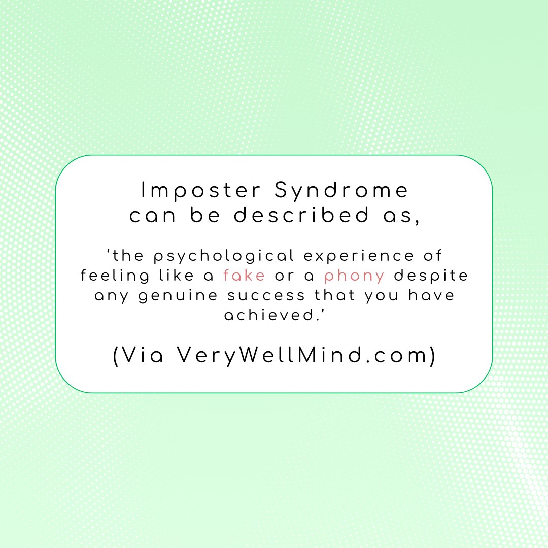 MotusL's tweet photo. Imposter syndrome is a psychological phenomenon that can make us feel as though we are a ‘fake’ or a ‘phony’ despite any genuine success that we have achieved!

To learn more about the symptoms of imposter syndrome and how we can manage it, check out our new post! 📩 https://t.co/R3qPSBeEye