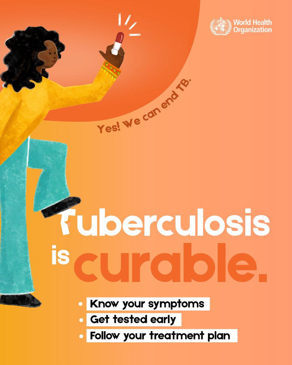 WHO_Tanzania's tweet image. Today is World TB Day. 

Tuberculosis #TB is an infectious disease caused by bacteria that mostly affects the lungs. 

It spreads through the air when people with TB cough, sneeze or spit. 

TB is preventable and curable 👇🏿