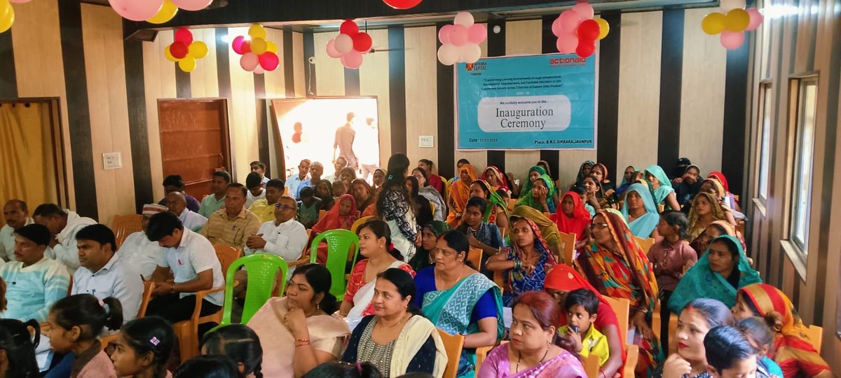 Strengthening education infrastructure in Jaunpur. ActionAid Association, with support from Aditya Birla Capital Foundation, inaugurated development work across 26 schools.150 participants including teachers, wardens &amp; SMC members came together to support better learning spaces .