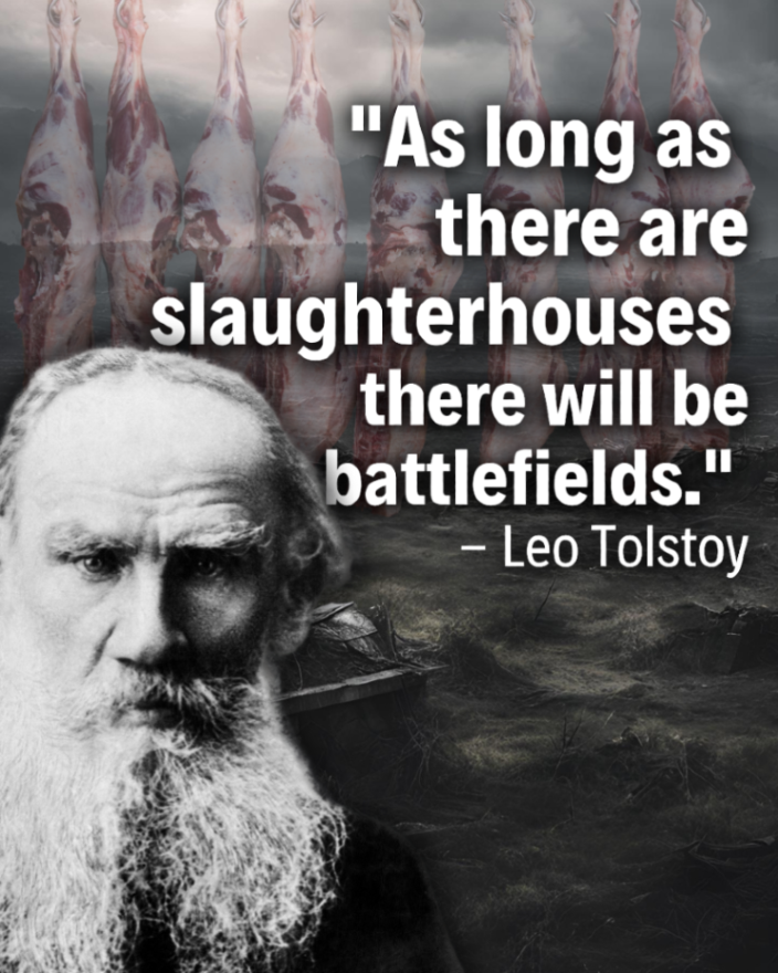 teamveganfta's tweet image. Violence only leads to more violence - whether it’s in how we treat animals or how we treat one another. 💔

Tolstoy’s message reminds us that true peace begins with compassion in every aspect of life. 🕊️🌱

#inspirationalquote #peace #ethics