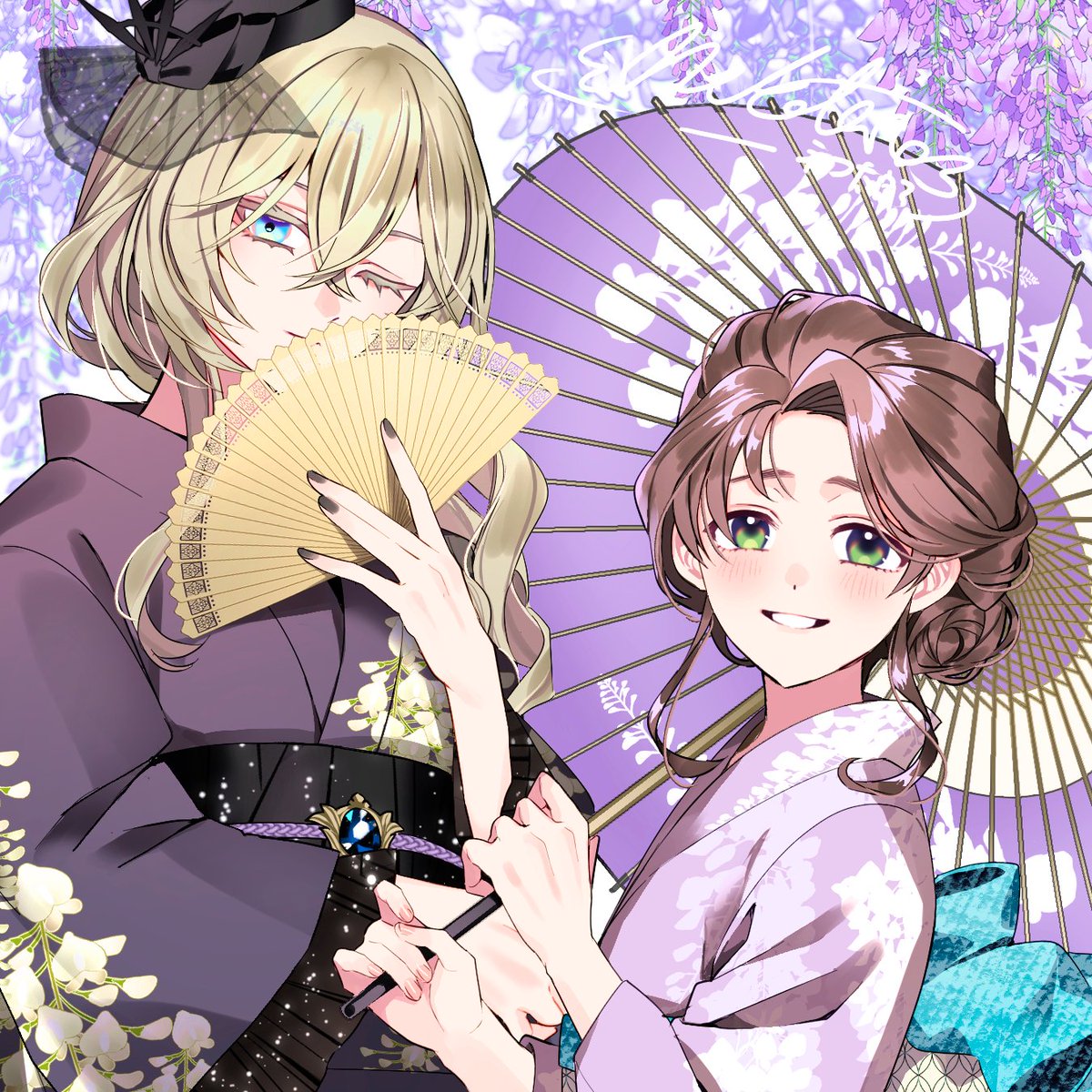 💜アクリルフィギュア予約受付開始！💜
メロンブックスさんであくつか6巻の有償アクスタ付き限定版がはやくも予約受付開始しました！
今回は涼やかな和装のラピナト！前回に引き続き現パロテーマで仕上げたので春夏のお出かけに連れてってください💜✨✨