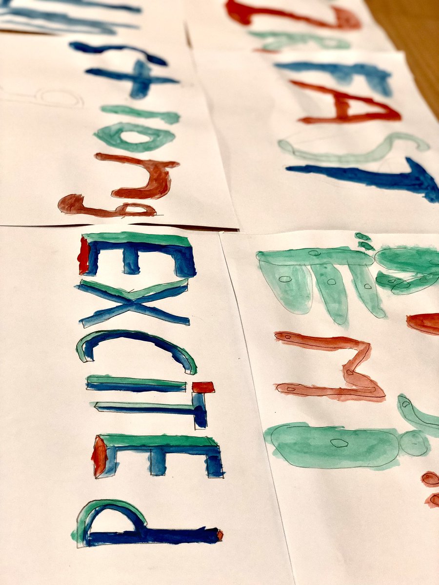 ICgotyou's tweet photo. Our Graffiti and street art class @lfkampala this week was about visualizing on paper words &amp; pictures we will be spraying on boards next week. 
So much power in letting students get hands on, try it out on paper before the big boards, think about the messages they want to https://t.co/Xu1Jjqeq5f