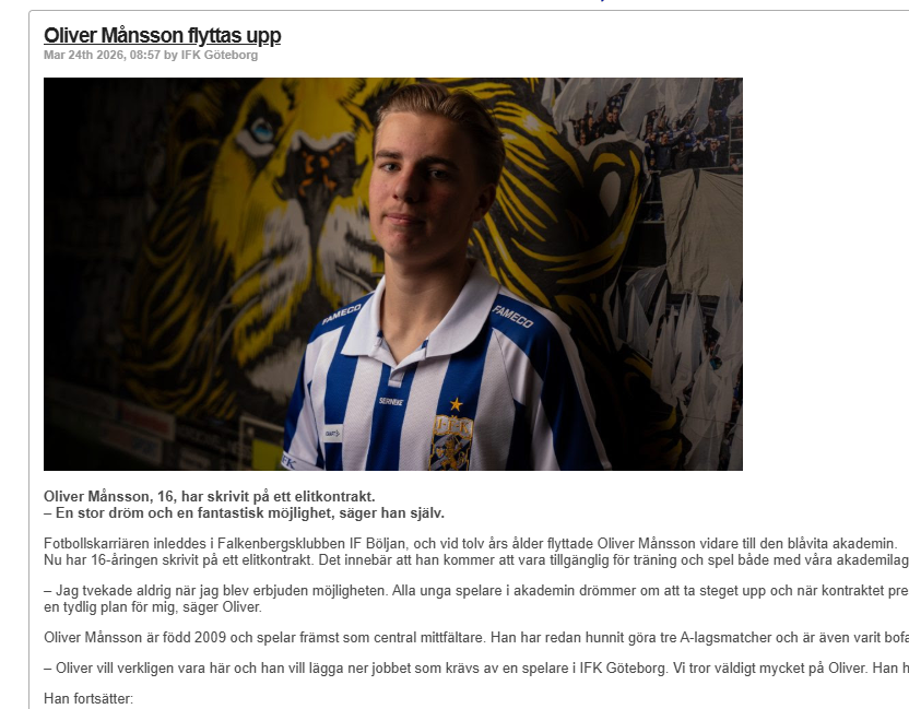 Ett tips om man vill få IFK-nyheter (#ifkgbg) till sin epost. 
1. Gå in på blogtrottr.com
2. Feed: ifkgoteborg.se/nyheter/nyhete…
Får du det fint paketerat likt bifogad bild till din epost. Kan dock dröja en timma.